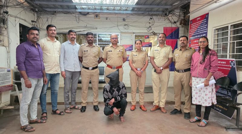 सराईत गांजा विक्रेत्यावर कारवाई, १०,०००/- रु किमतीचा अमंली पदार्थ केला हस्तगत